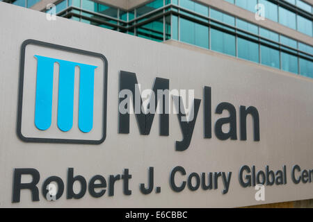 Der Hauptsitz von Mylan Laboratories Inc. in Canonsburg, Pennsylvania. Stockfoto