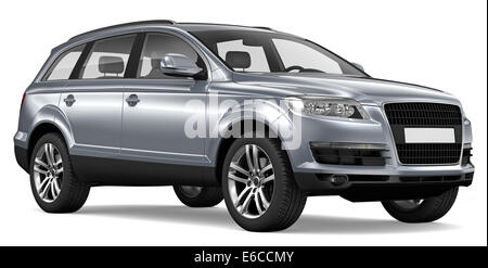 Luxus-SUV-Auto auf weißem Hintergrund Stockfoto
