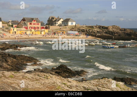 Strand von Batz-Sur-Mer in der Nähe von La Baule, Bretagne, Frankreich Stockfoto