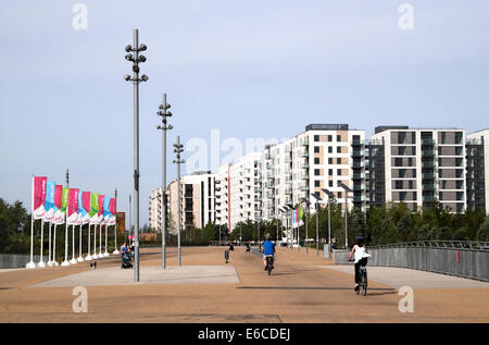 Die Apartments im East Village Queen Elizabeth Olympic Park Stratford London Stockfoto