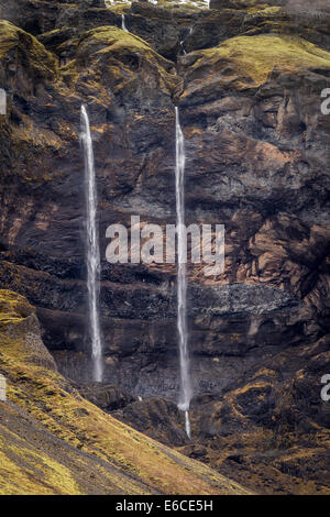 Fagrifoss Wasserfall, Ost-Island. Stockfoto