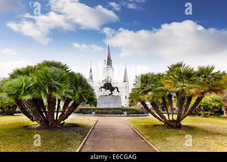 Jackson Square im French Quarter von New Orleans, USA Stockfoto