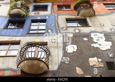 Hundertwasserhaus Wien Österreich Stockfoto