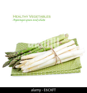Spargel in weiß Stockfoto