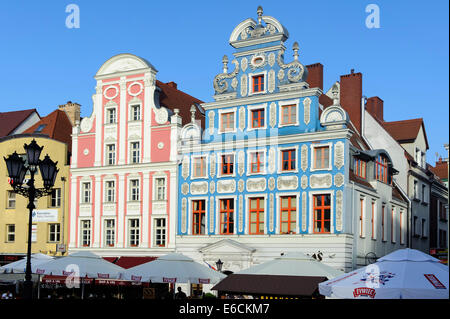 bunten Giebeln auf dem Stary Rynek in Stettin, Polen, Europa Stockfoto