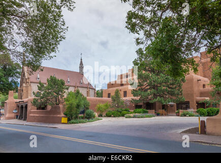 Die alte Loretto Academy School ist nun das Gasthaus & Spa im Loretto, ein luxuriöses Spa und Hotel in Santa Fe. Stockfoto