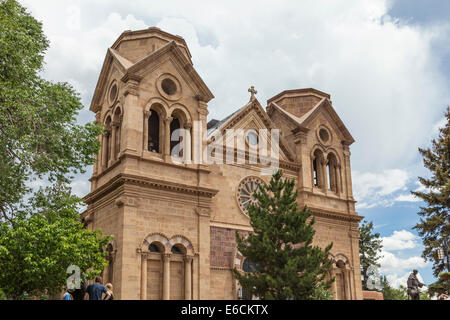 Saint Francis Cathedral ist die katholische Kathedrale der Erzdiözese von Santa Fe. Stockfoto