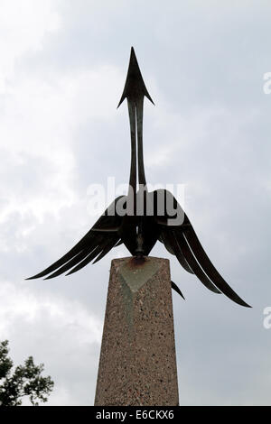 Taube des Friedens Airborne Denkmal am Ginkelse Heide, wo der British 1st Airborne, westlich von Arnheim, Niederlande gelandet. Stockfoto