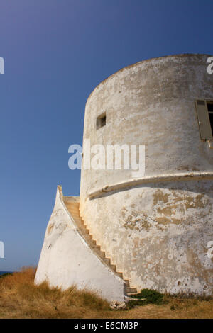 Turm von Punta Pizzo (Apulien, Salento, Italien) Stockfoto