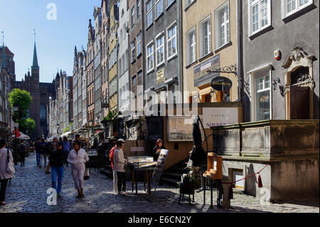 Schmuck und Galerien auf Mariacka Street.  in Danzig, Polen, Europa Stockfoto