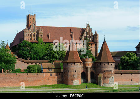 Burg von Teutonic Knights Marienburg (Malbork) in Polen, Europa-UNESCO-Kulturerbe-Seite Stockfoto