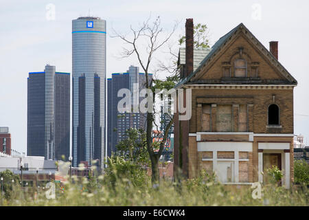 Die Renaissance-Mitte, Hauptquartier von General Motors (GM) in Detroit, Michigan. Stockfoto