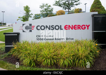 Das Hauptquartier der Consol Energy in Canonsburg, Pennsylvania. Stockfoto