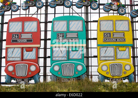 Blackpool Beleuchtung Licht während tagsüber Blackpool Pleasure Beach Lancashire England uk Stockfoto