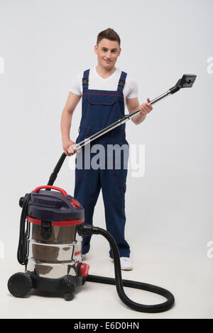 Hausmeister, berauben Sie von Schmutz Stockfoto