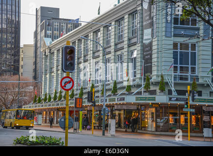 Lambton Quay Wellington shopping Geschäften im Stadtzentrum Flecken Kaufhaus Lambton quay Stockfoto