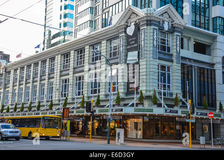 Lambton Quay Wellington shopping Geschäften im Stadtzentrum Flecken Kaufhaus Lambton quay Stockfoto