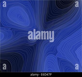 Abstrakte editierbare Vektor-Illustration der weißen Konturlinien auf blau Stock Vektor