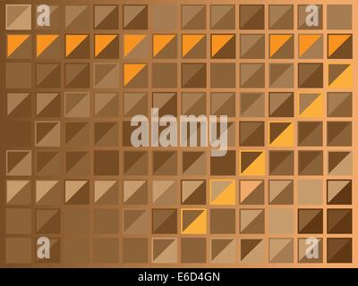 Vektor-Hintergrund-Design der braune Quadrate Stock Vektor