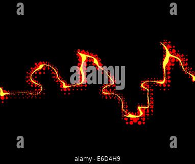 Abstrakte bearbeitbares Vektor Hintergrund von einem heißen Streifen Stock Vektor