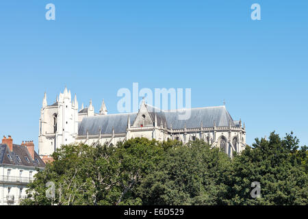 Blick auf den Dom St. Peter und St. Paul, Nantes, Frankreich Stockfoto