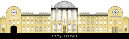 Bearbeitbares Vektor-Zeichenprogramm für einen generischen Landsitz Stock Vektor