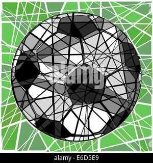Bearbeitbares Vektor-Mosaik-Design eines Fußballs Stock Vektor