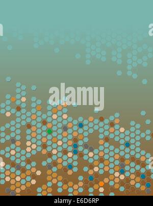 Abstrakte bearbeitbares Vektor Hintergrund der Sechsecke mit Textfreiraum Stock Vektor