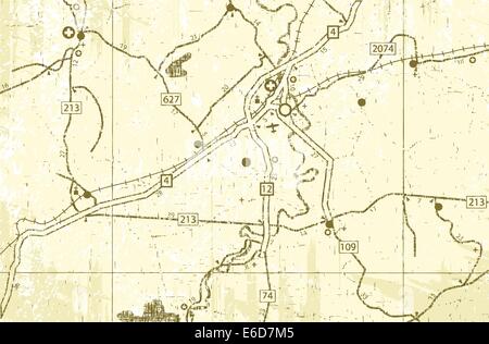 Editierbare Vektor-Illustration eines alten generischen Roadmap Stock Vektor