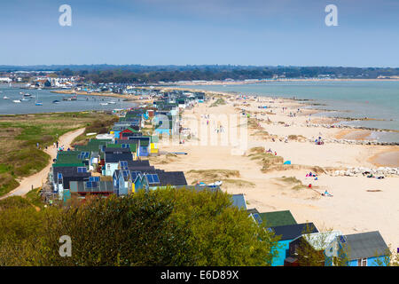 Mit Blick auf Mudeford Sandspit Christchurch Dorset England UK Europa Stockfoto