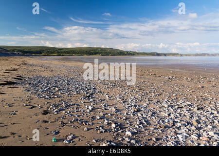 Strand von Oxwich Bay auf der Gower Halbinsel Wales Großbritannien Europa Stockfoto