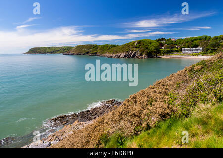 Schönen sonnigen Tag mit Blick auf Caswell Bucht Gower Halbinsel Wales UK Europe Stockfoto