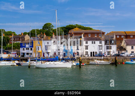 Boote in Weymouth Hafen Dorset England UK Europa Stockfoto