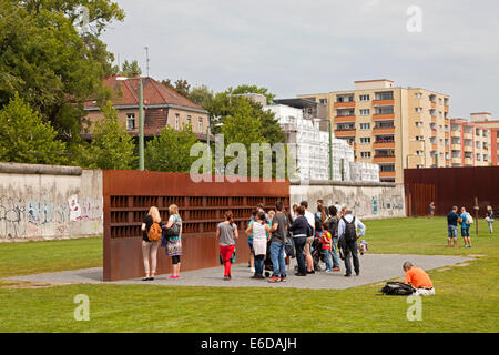 Gedenkstätte Berliner Mauer oder die Gedenkstätte Berliner Mauer in Berlin, Deutschland, Europa Stockfoto