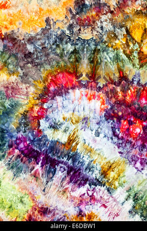 Leah Fawthrop erstellt diese fabelhafte Eis gefärbte Stoffe und Freigabe für diese Fotos gegeben hat Stockfoto