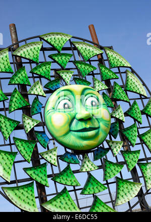 Die vier Jahreszeiten sind in der animierten tableaux Teil der Welt berühmten Blackpool Illuminations dargestellt. Dies ist die Feder Stockfoto