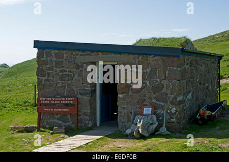 Brian Brookes Shelter (Informationen Hütte), Handa Island, Sutherland, Schottland, UK Stockfoto