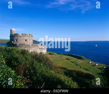 St. Mawes Schloss Sforzesco Falmouth Cornwall uk Stockfoto