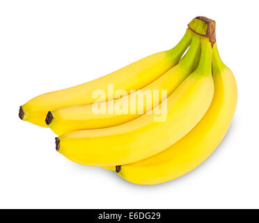 Bündel Bananen vor weißem Hintergrund Stockfoto