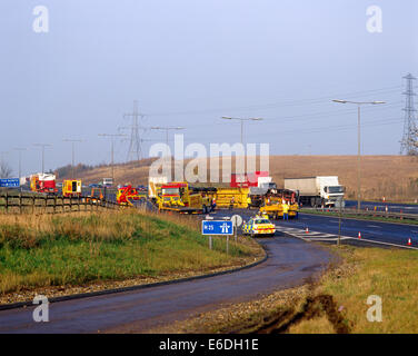 LKW Unfall m25 in der Nähe von Junction 27 Essex UK Stockfoto