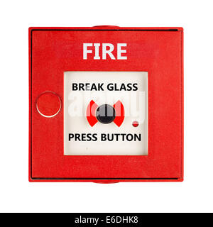 Feuerraum vor weißem Hintergrund Stockfoto