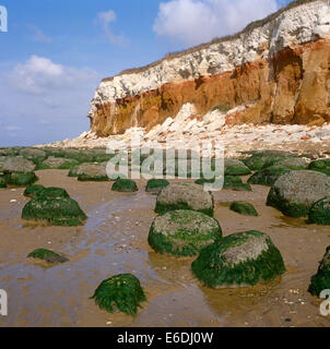 Rote Kreide Klippen Hunstanton Norfolk UK Stockfoto