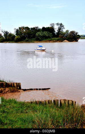 Kleine Insel an der Gironde-Mündung, Aquitaine, Frankreich Stockfoto