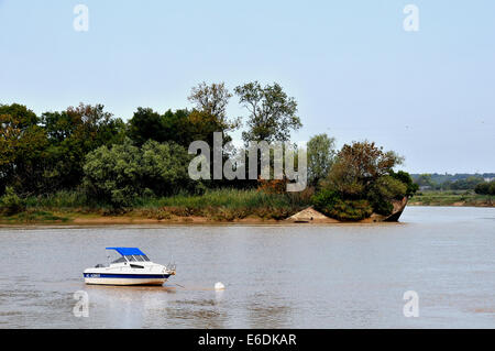 Kleine Insel an der Gironde-Mündung, Aquitaine, Frankreich Stockfoto