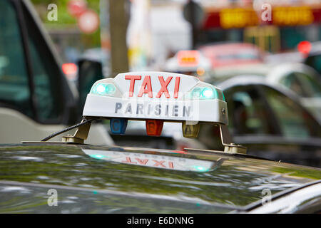 Paris-Taxi in Paris, Frankreich Stockfoto