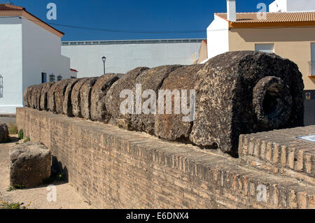 Alten Roman Aqueduct Italica - 1. Jahrhundert v. Chr., Paterna del Campo, Provinz Huelva, Region von Andalusien, Spanien, Europa Stockfoto