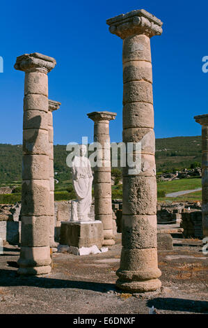 Römische Ruinen Baelo Claudia - 2. Jh. v. Chr. - Basilika, Tarifa, Cadiz Provinz, Region von Andalusien, Spanien, Europa Stockfoto