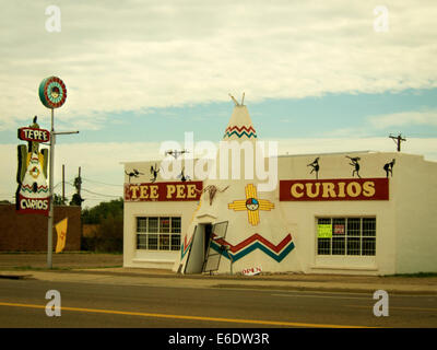 Auf halbem Wege zwischen Chicago, Illinois, und Los Angeles, Kalifornien, entlang der alten Route 66 Highway hat eine touristische Attraktion, wie es war, bevor die Autobahn zu Reisen geworden. Stockfoto