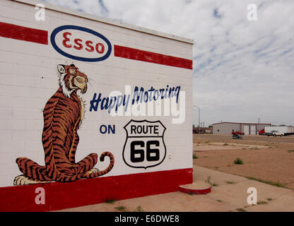 Entlang der Route 66, die Hauptroute von Autos von Chicago nach Los Angeles. Auf der Suche nach Arbeit, gefolgt Familien Rt 66, was sie hoffen Stockfoto