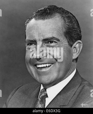 Nixon (1913 – 1994), 37. Präsident der Vereinigten Staaten, lächelnd Portrait, 1969 Stockfoto